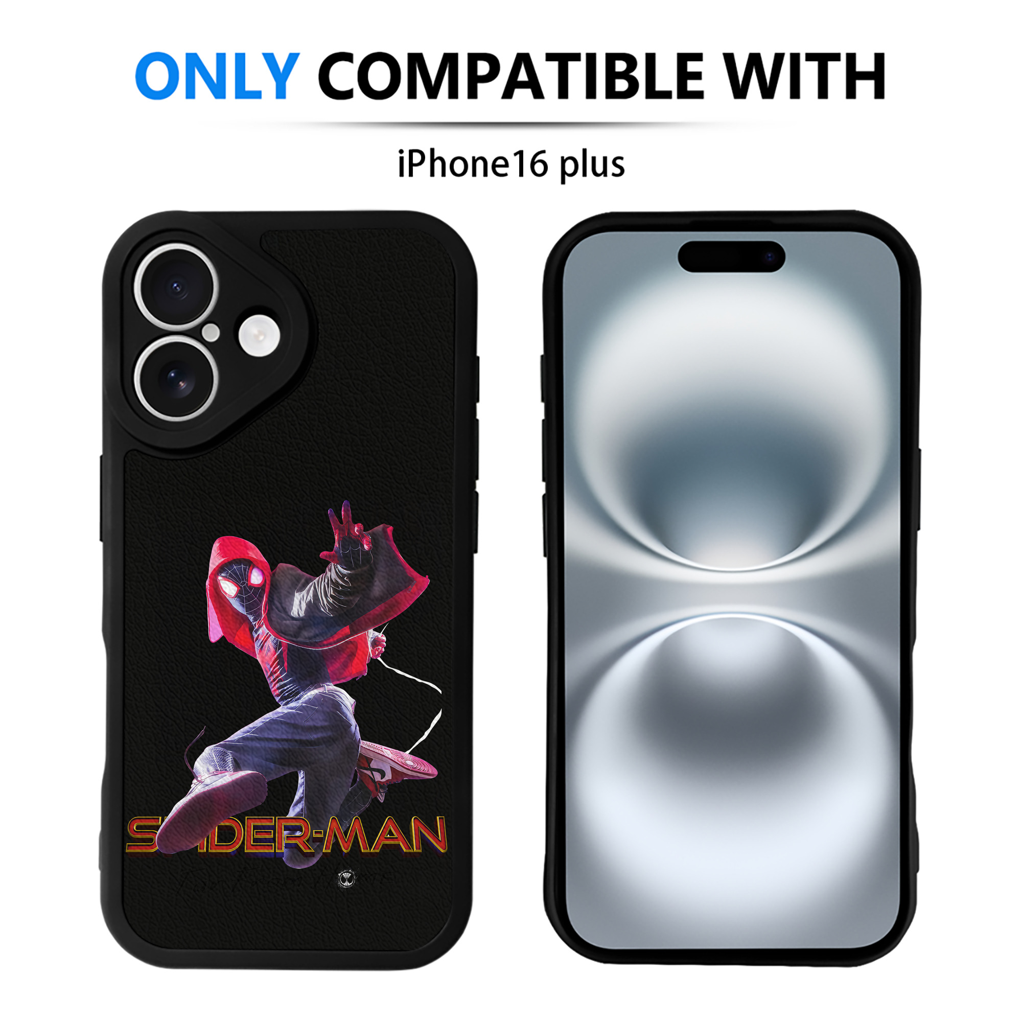 Spider Man スパイダーマン 【iPhone 16シリーズ対応】シリコンスマホケース（レザー調） 材質：シリコン